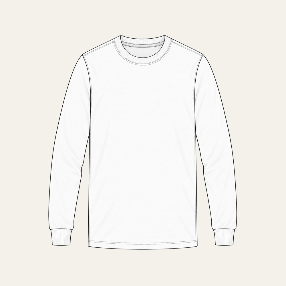 Youth Apex Long Sleeve Crew flat lay